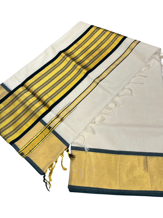 Southloom Super Premium Balaramapuram Unakkupaavu Handloom Tissue Saree with Green Border