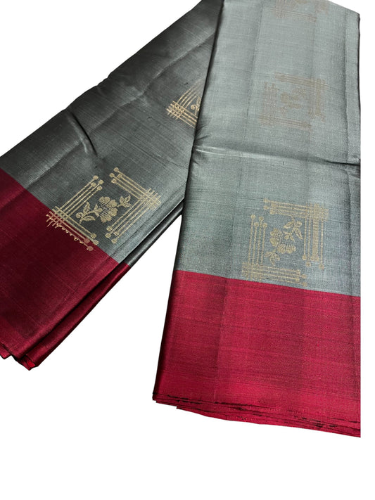 Southloom Pure Handloom Kanchipuram Silk Saree with Butta Work