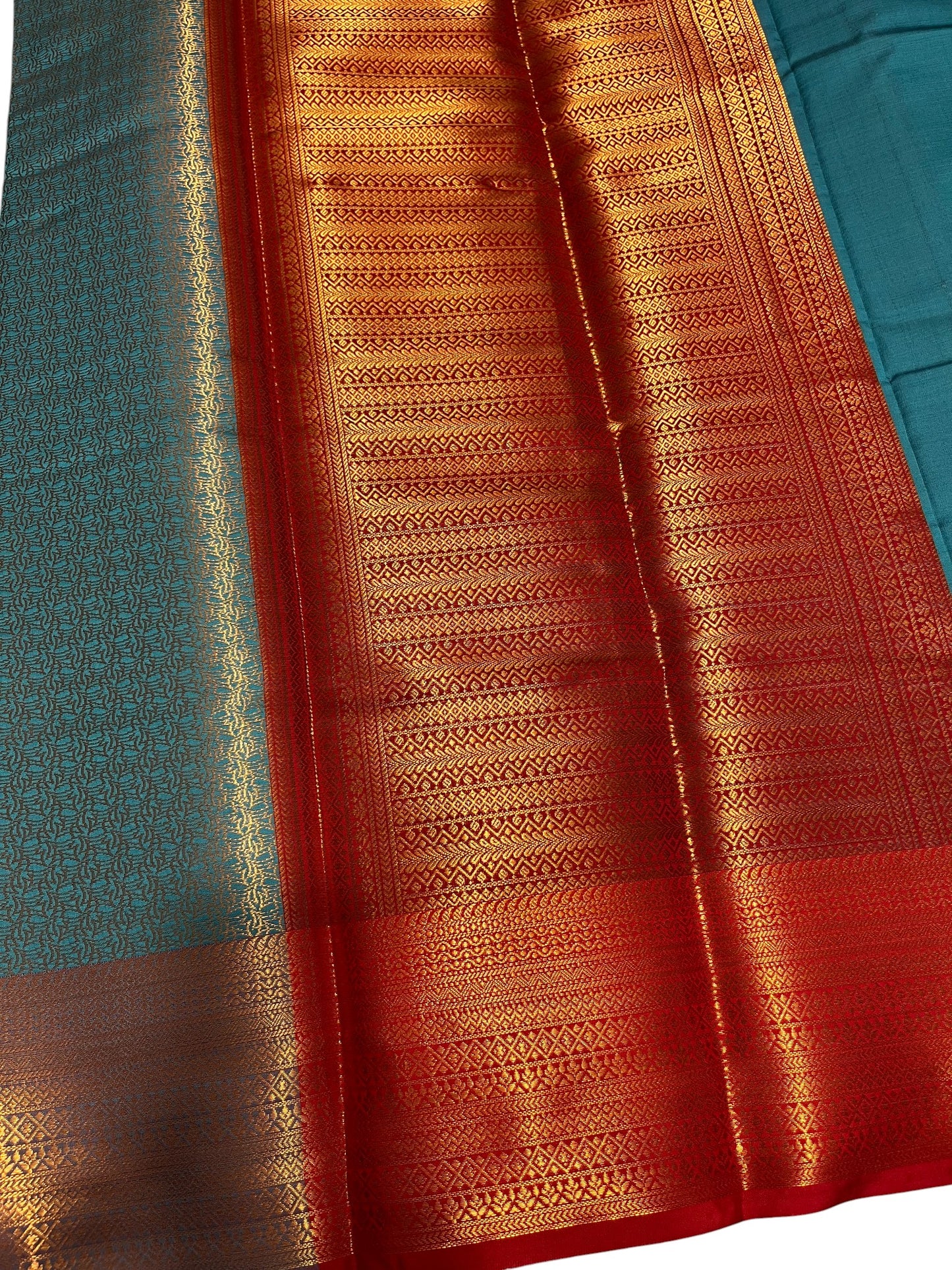 Southloom Premium Semi Silk Zari Work Brocade Saree in Bridal Blue with Matching Pallu