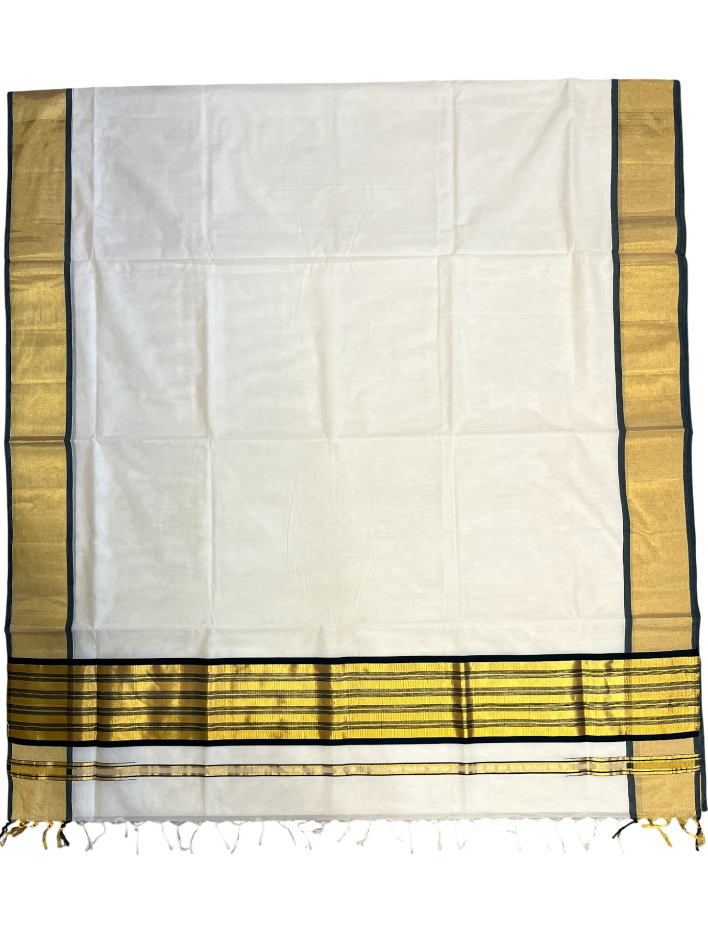 Southloom Super Premium Balaramapuram Unakkupaavu Handloom Tissue Saree with Green Border