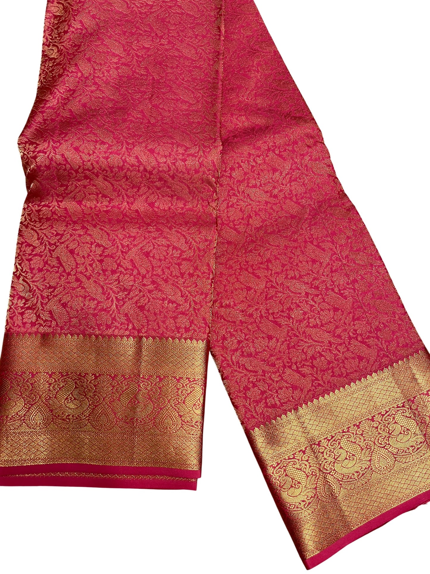Southloom Pure Handloom Bridal Kanchipuram Silk Saree with Korvai Work