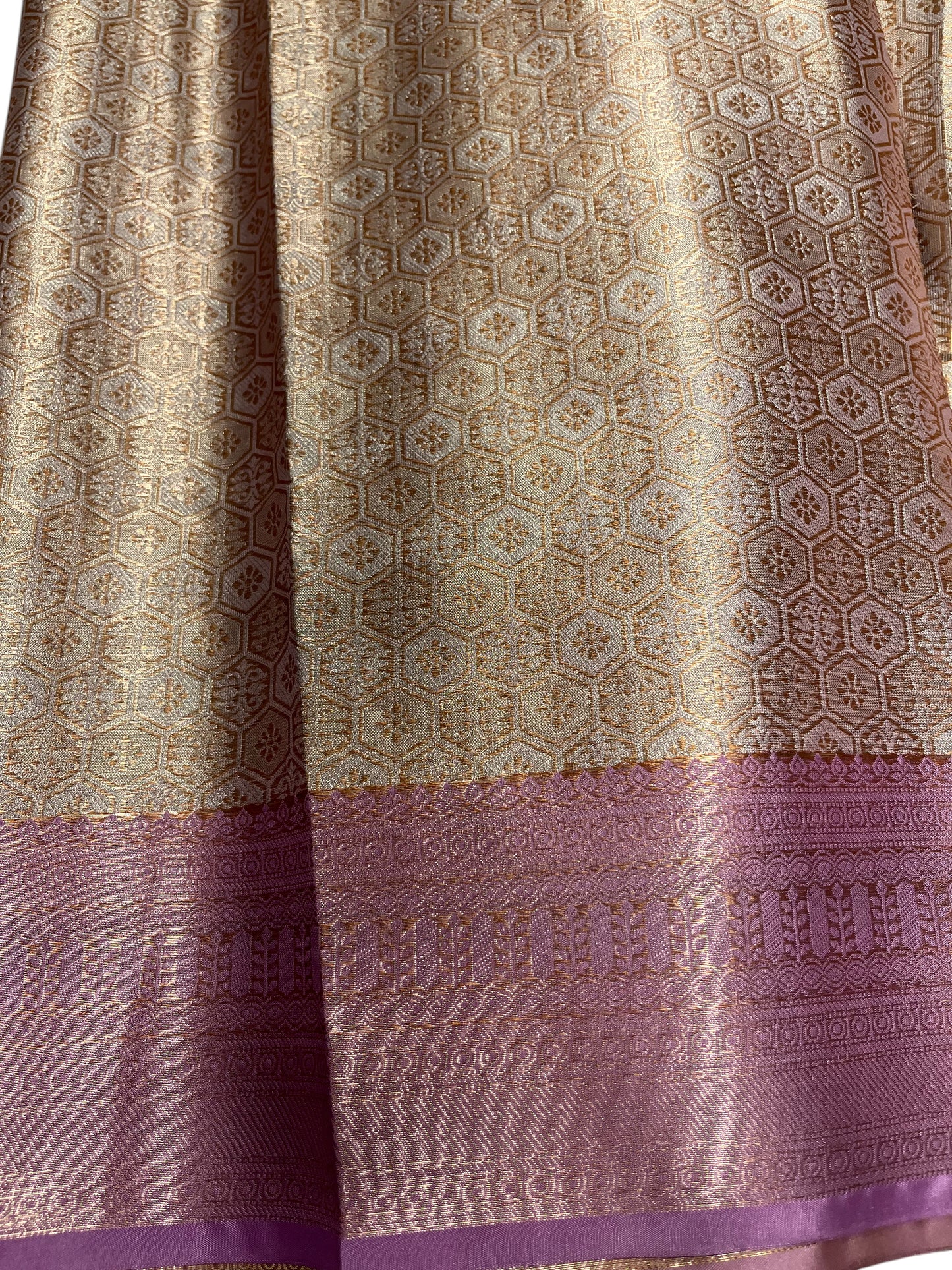 Southloom Tissue Silk Saree with Woven Work on Body and Borders (Pink & Green)