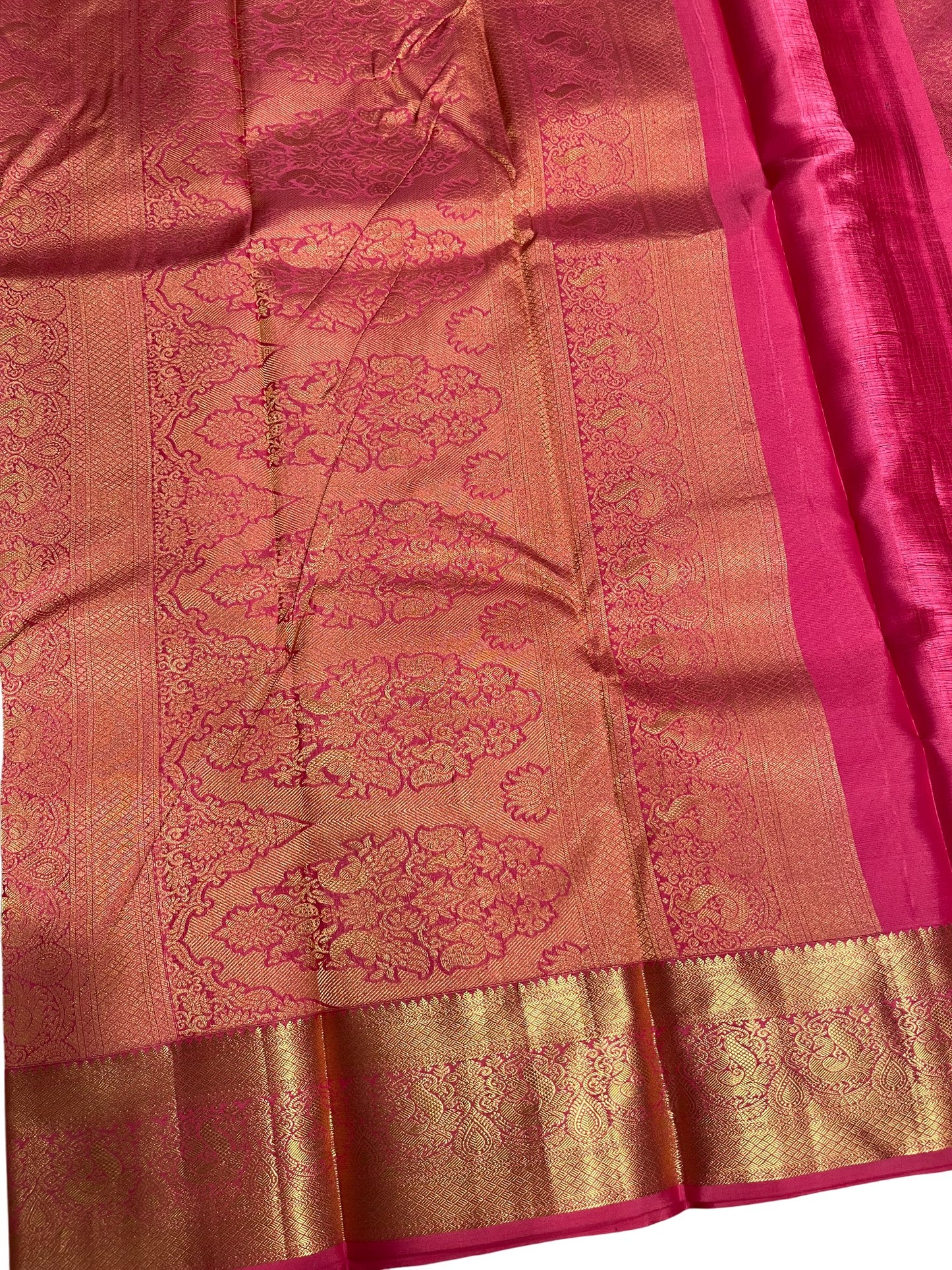 Southloom Pure Handloom Bridal Kanchipuram Silk Saree with Korvai Work