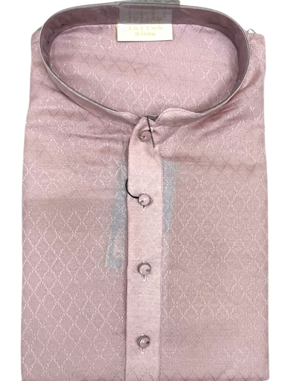 Southloom Pink woven Semi Silk Short Kurta for Men SL590