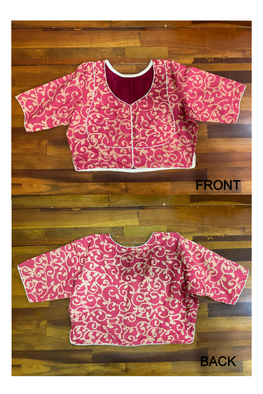 Southloom Red Printed Ready Made Blouse