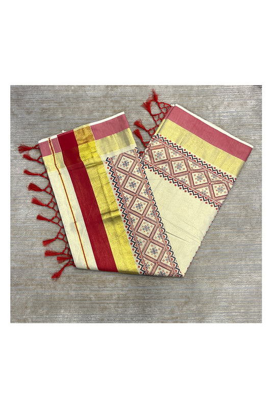 Southloom Kerala Tissue Kasavu Saree