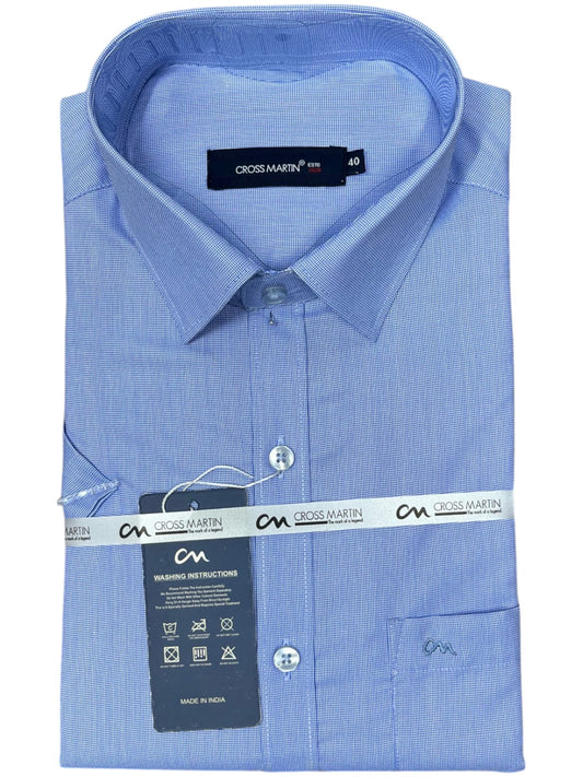 Southloom Pure Cotton Blue Plain Shirt SLSHIRT 40HS