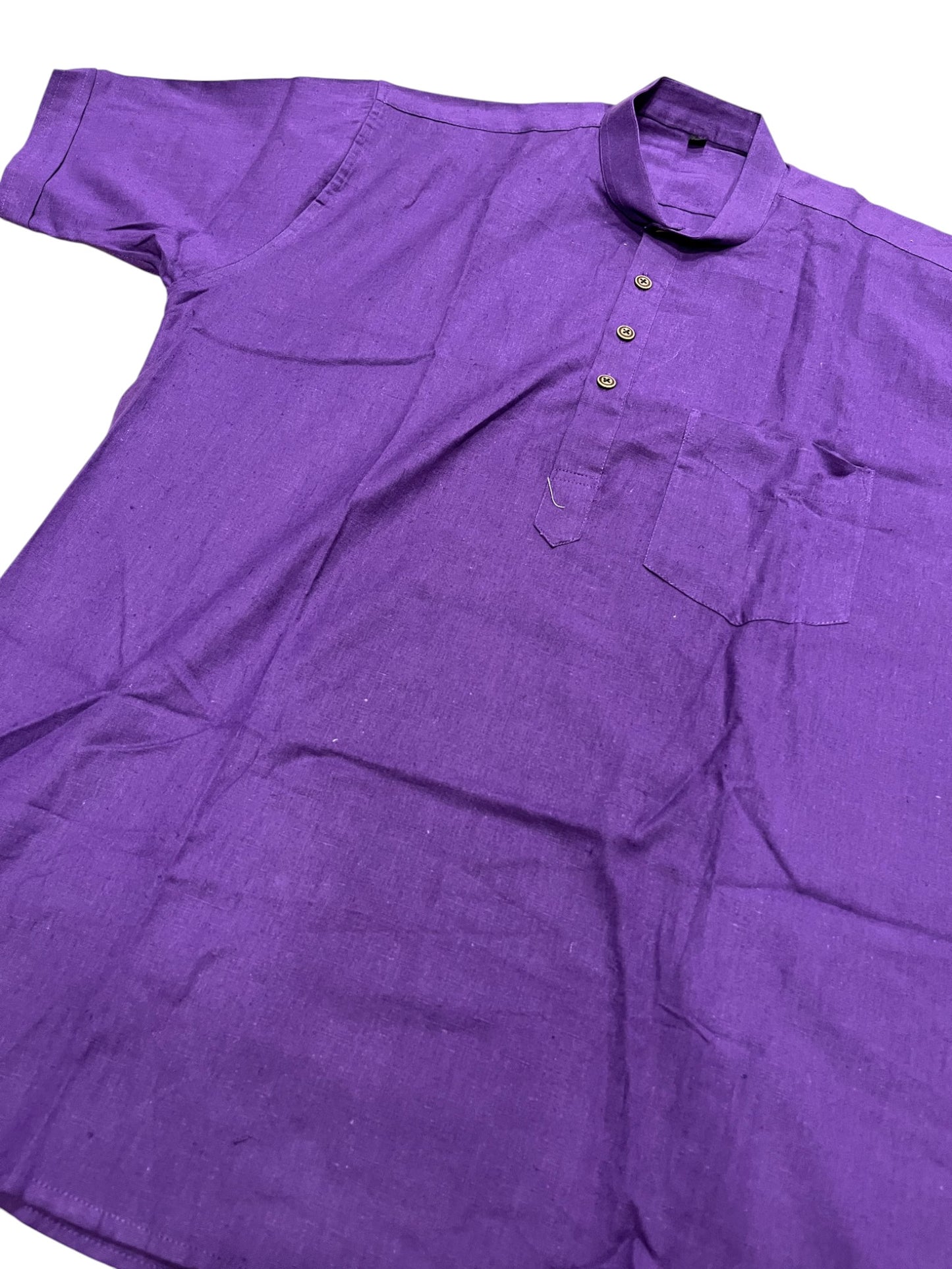 Southloom Violet Short Cotton Kurta Shirt for Men