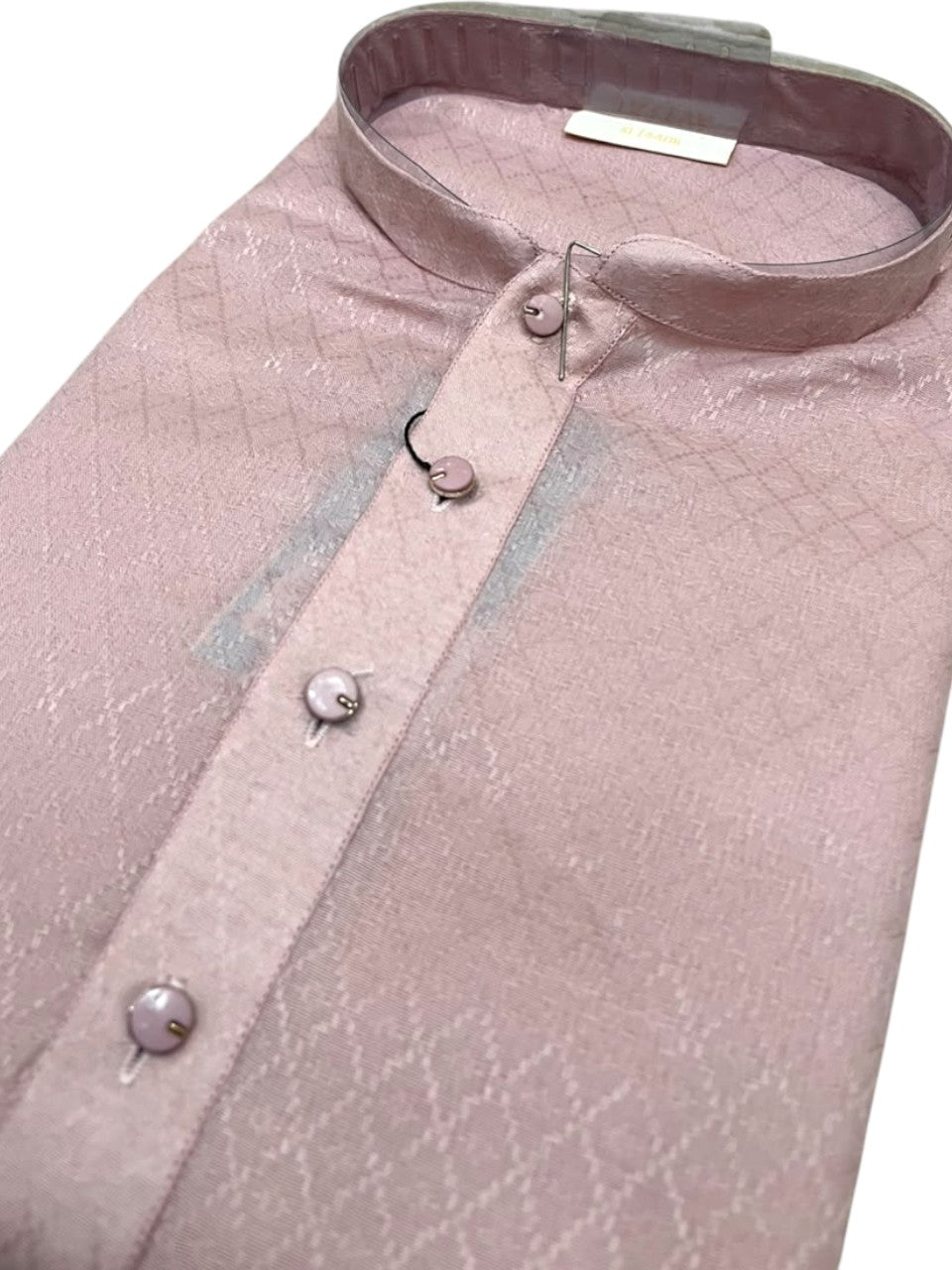 Southloom Pink woven Semi Silk Short Kurta for Men SL590