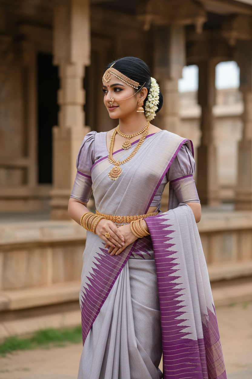 Southloom Premium Bridal Handloom Kanchipuram Silk Saree