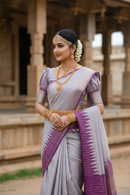 Southloom Premium Bridal Handloom Kanchipuram Silk Saree