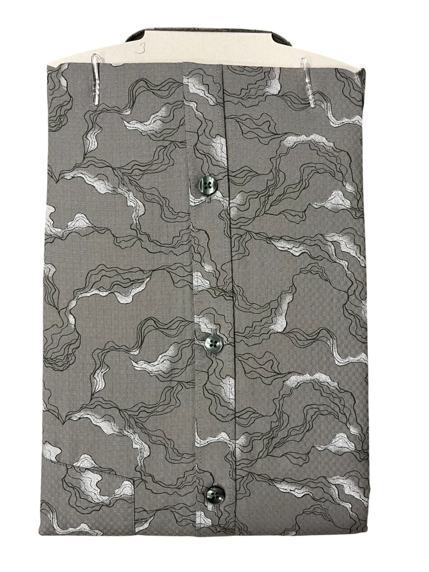 Southloom Pure Cotton Gray Printed Shirt (XL FS)