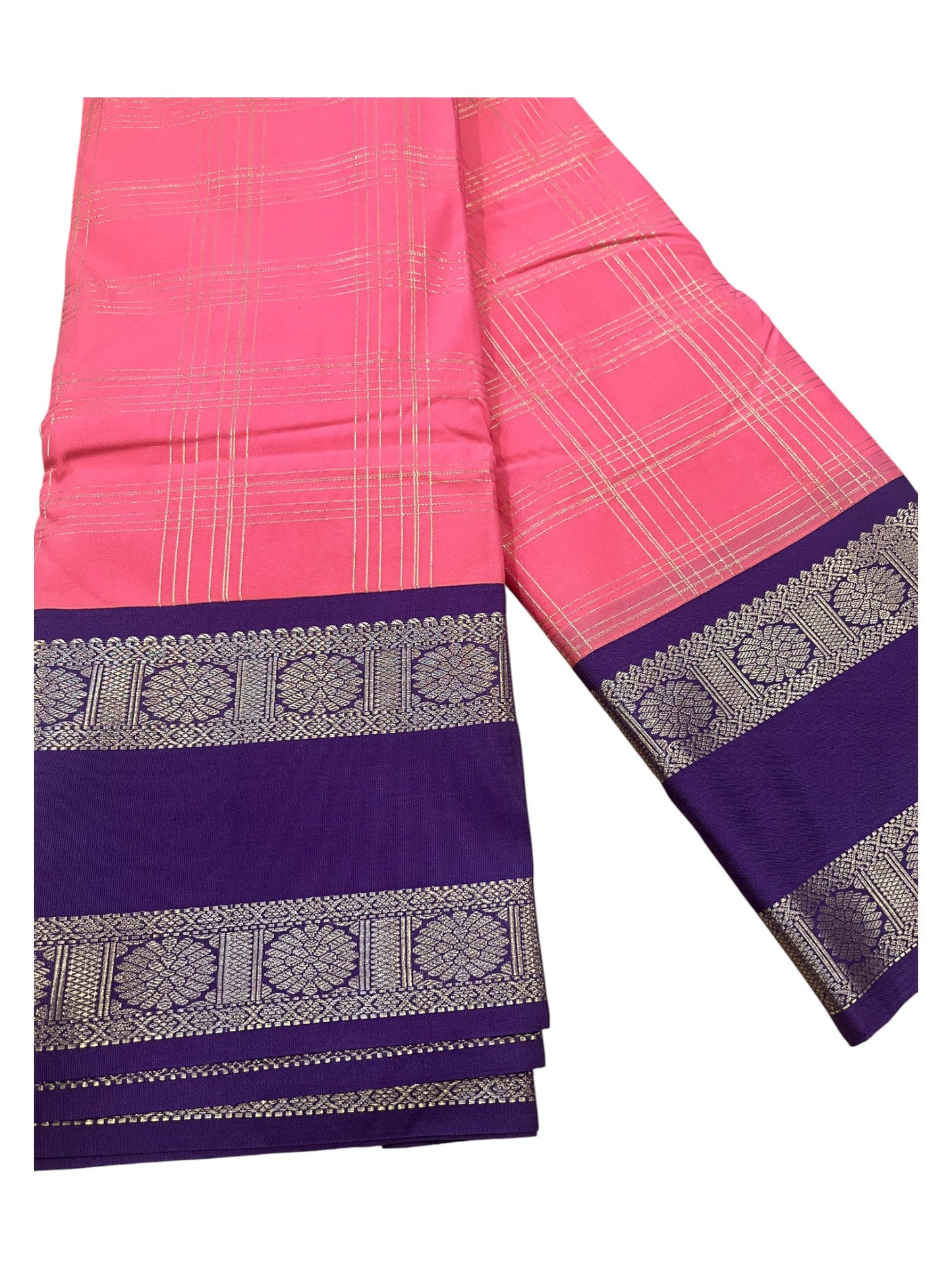 Southloom Banarasi Semi Silk Saree with Woven Work on Body(Pink)