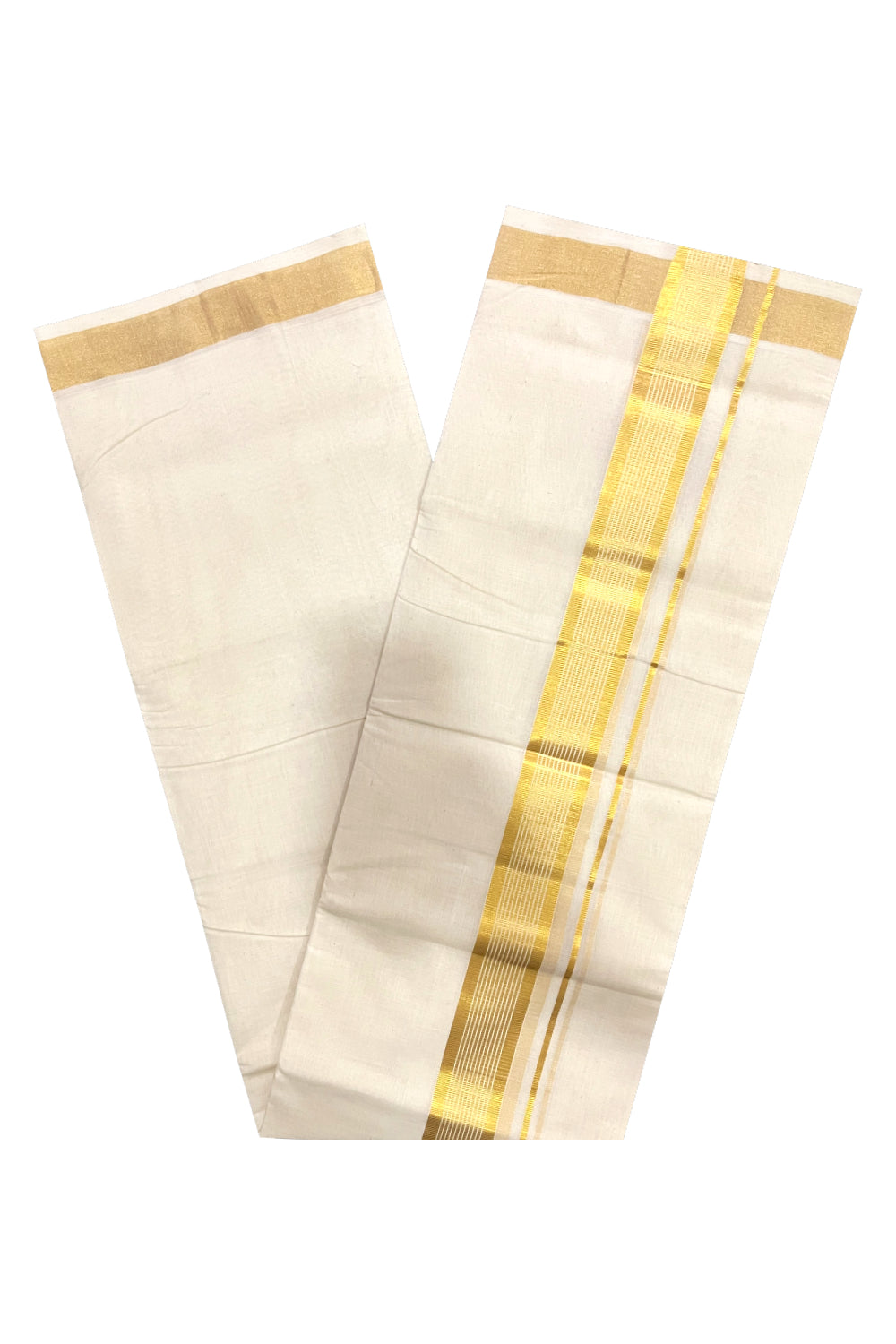 Southloom Premium Balaramapuram Unakkupaavu Handloom Kasavu Mundu (South Indian Kerala Dhoti)