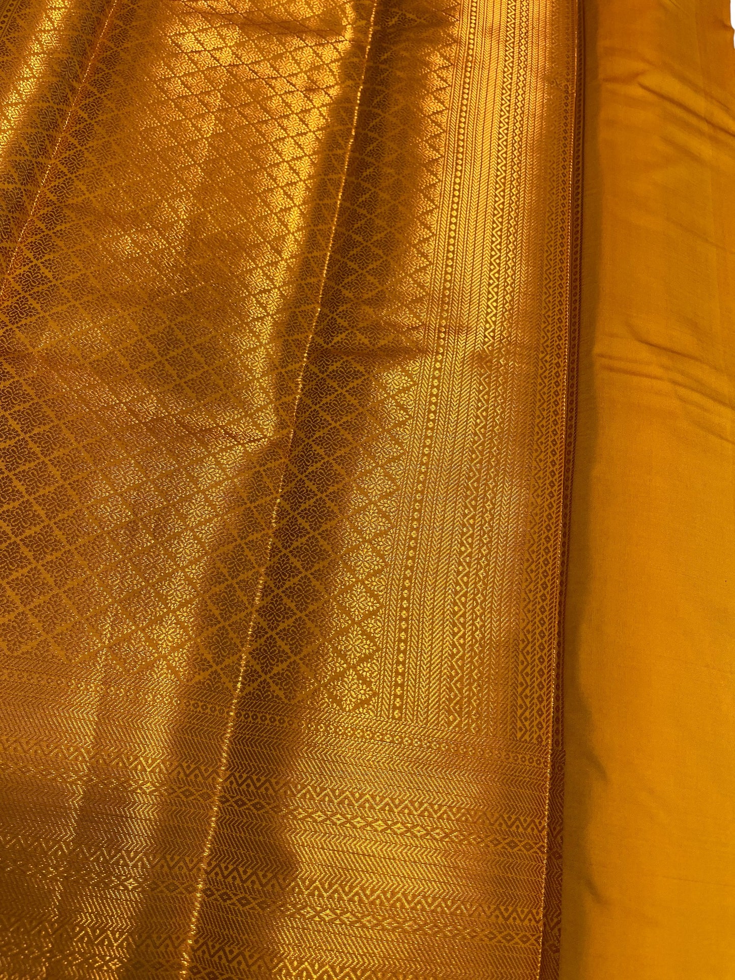 Southloom Premium Semi Silk Zari Work Brocade Saree in Bridal Yellow with Matching Pallu