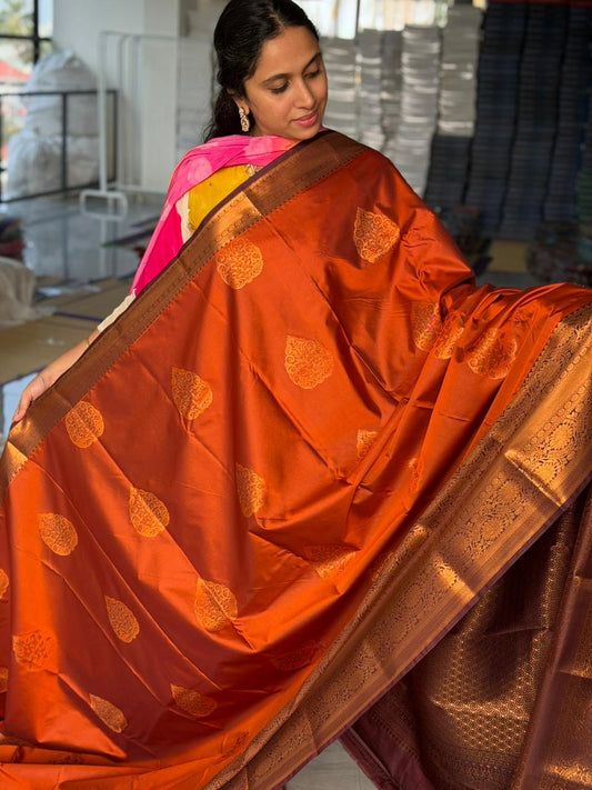 Burnt Orange Saree SLORANGE