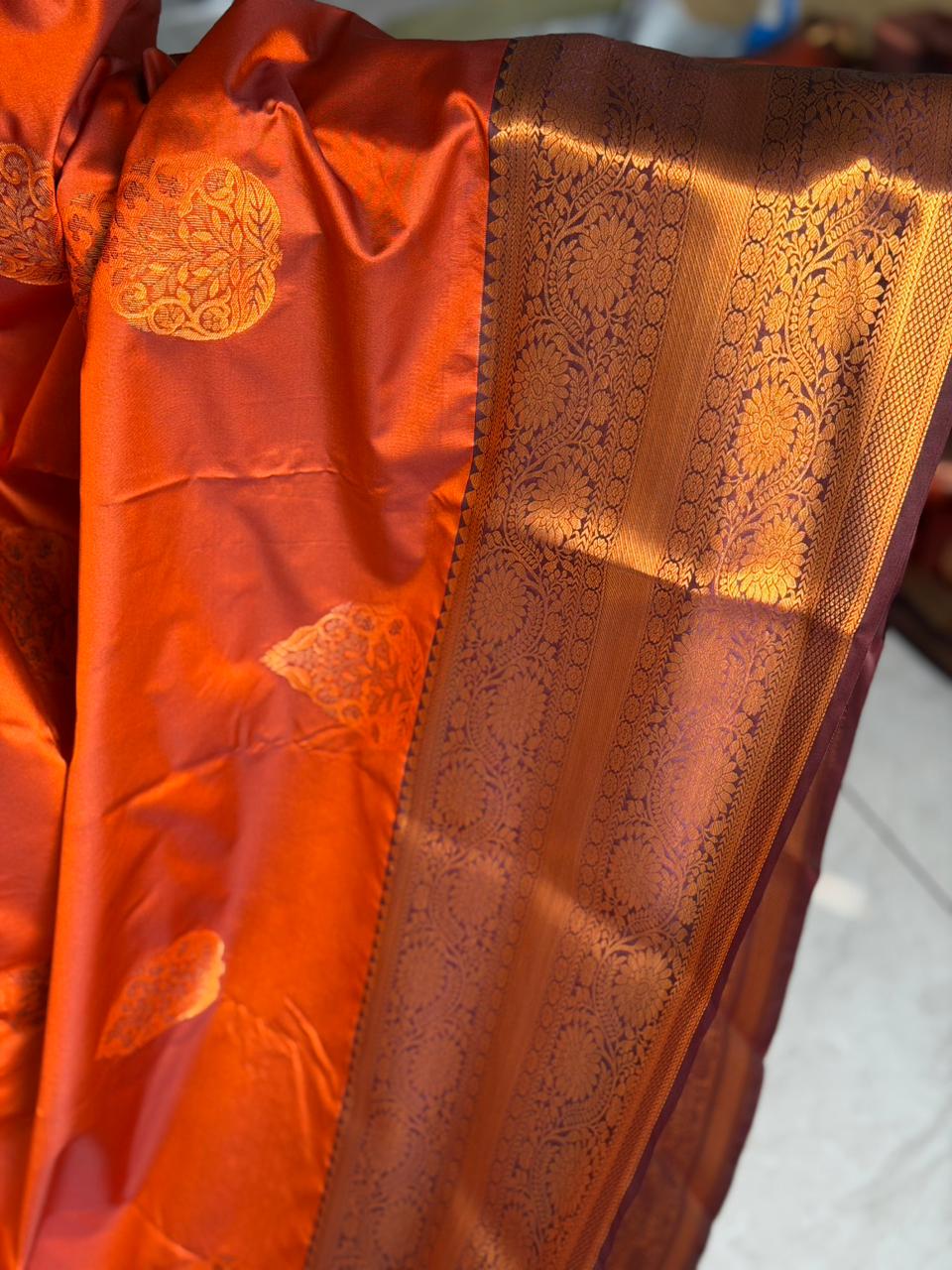 Burnt Orange Saree SLORANGE