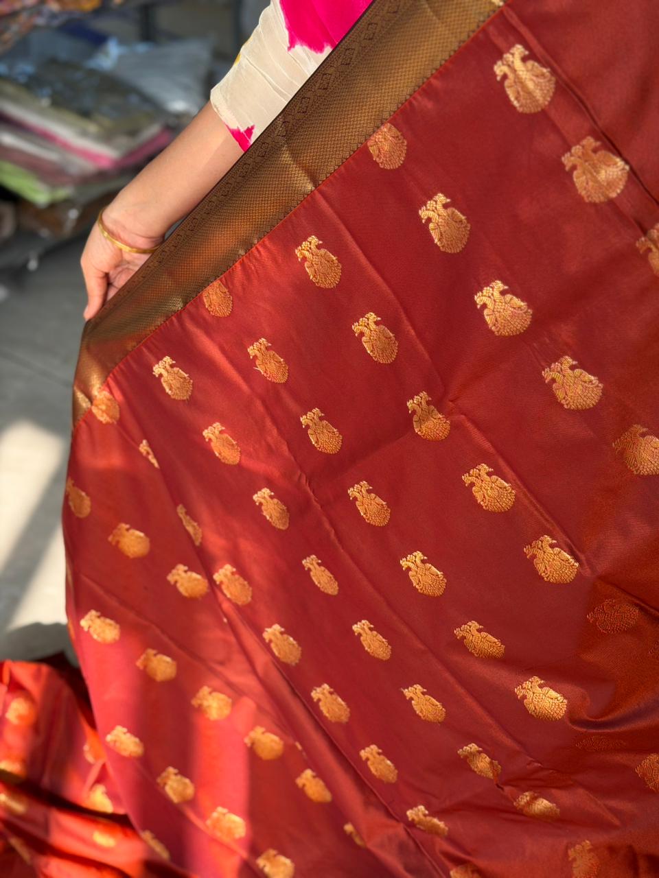Burnt Orange Saree SLORANGE