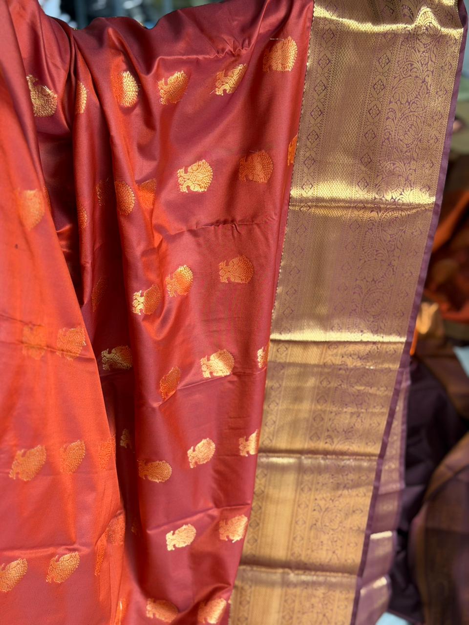 Burnt Orange Saree SLORANGE