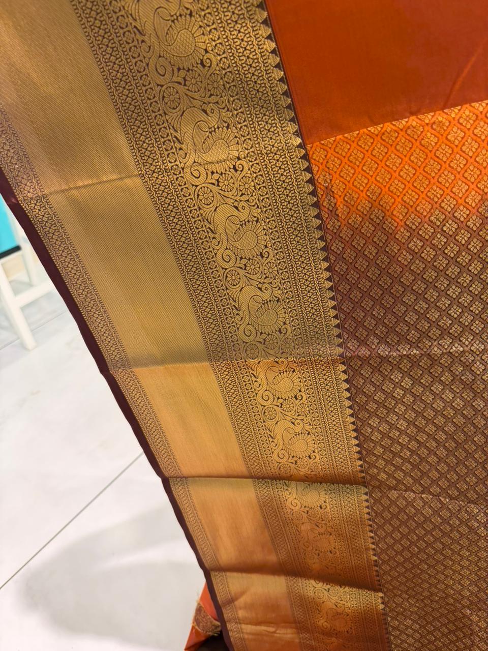 Burnt Orange Saree SLORANGE