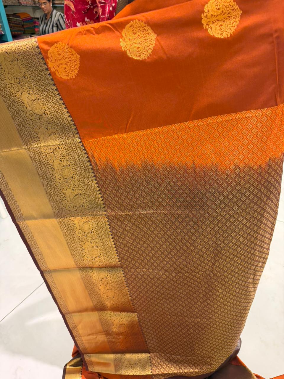 Burnt Orange Saree SLORANGE