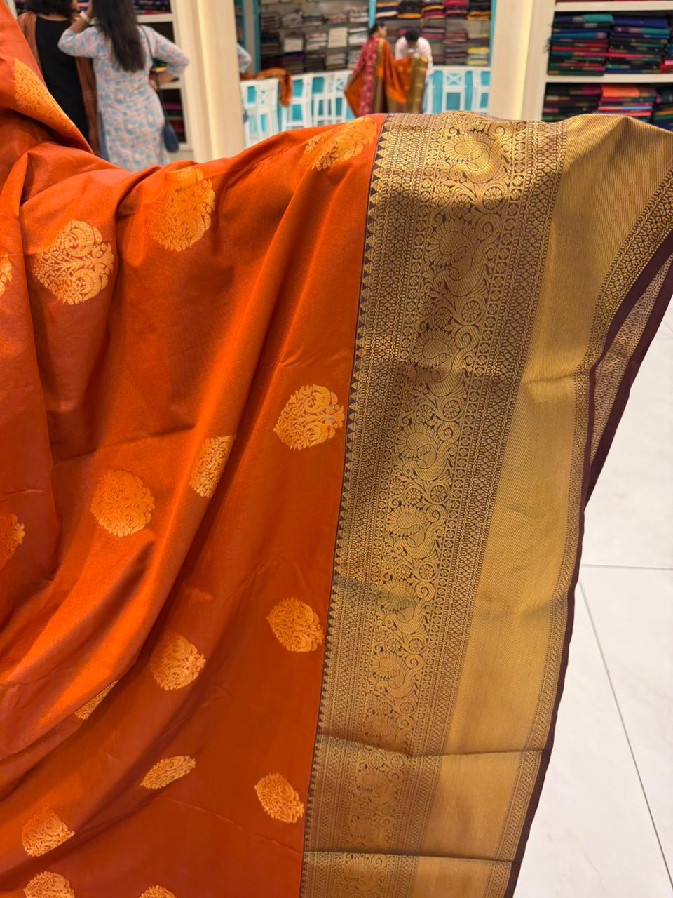 Burnt Orange Saree SLORANGE