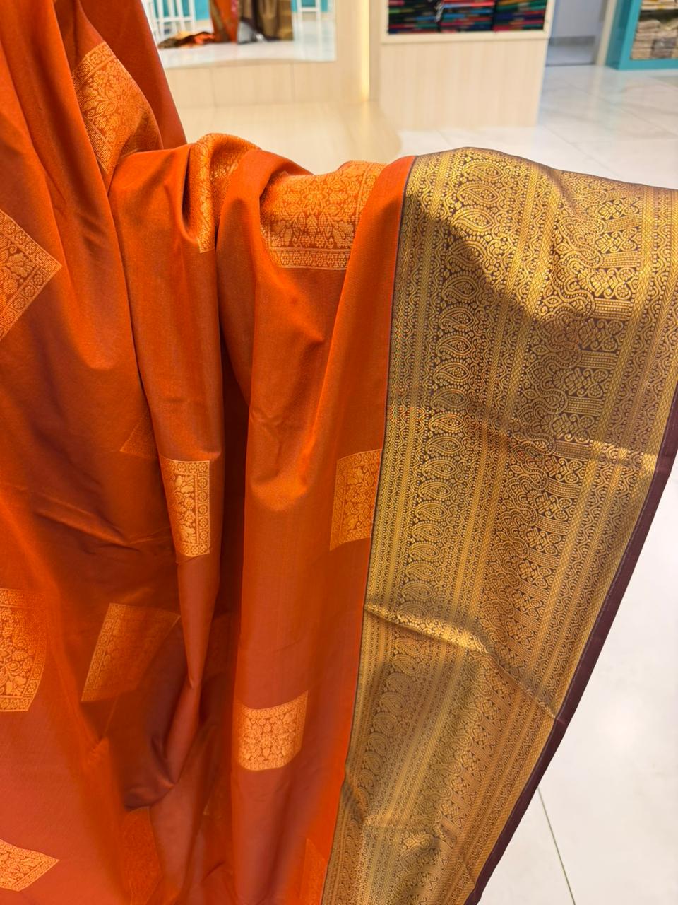 Burnt Orange Saree SLORANGE