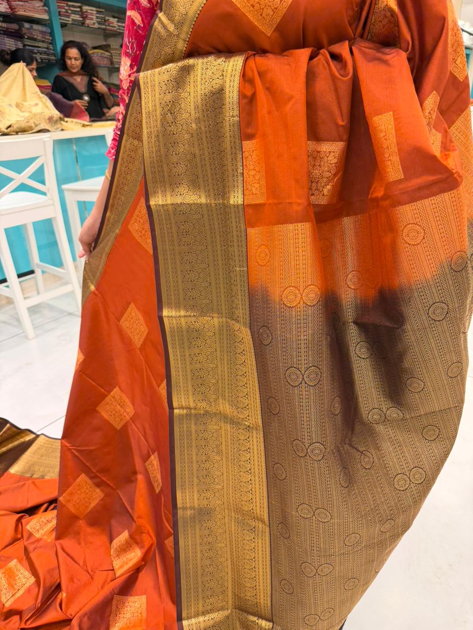 Burnt Orange Saree SLORANGE