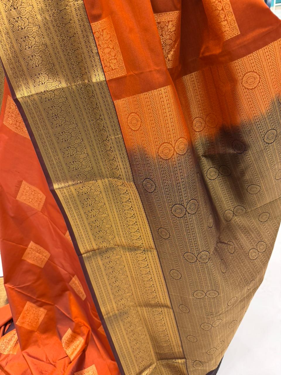 Burnt Orange Saree SLORANGE
