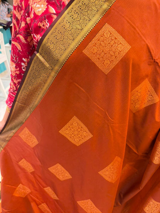 Burnt Orange Saree SLORANGE