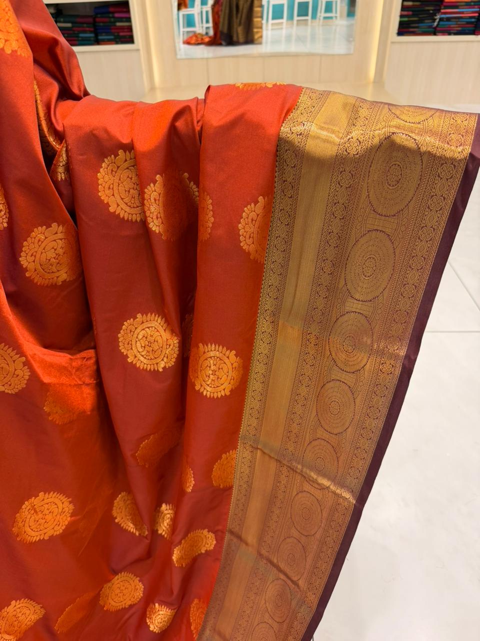Burnt Orange Saree SLORANGE