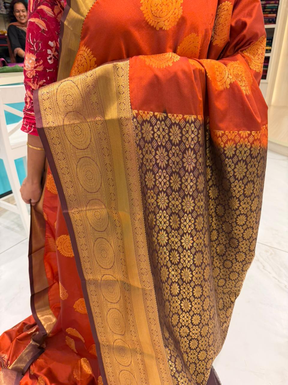 Burnt Orange Saree SLORANGE