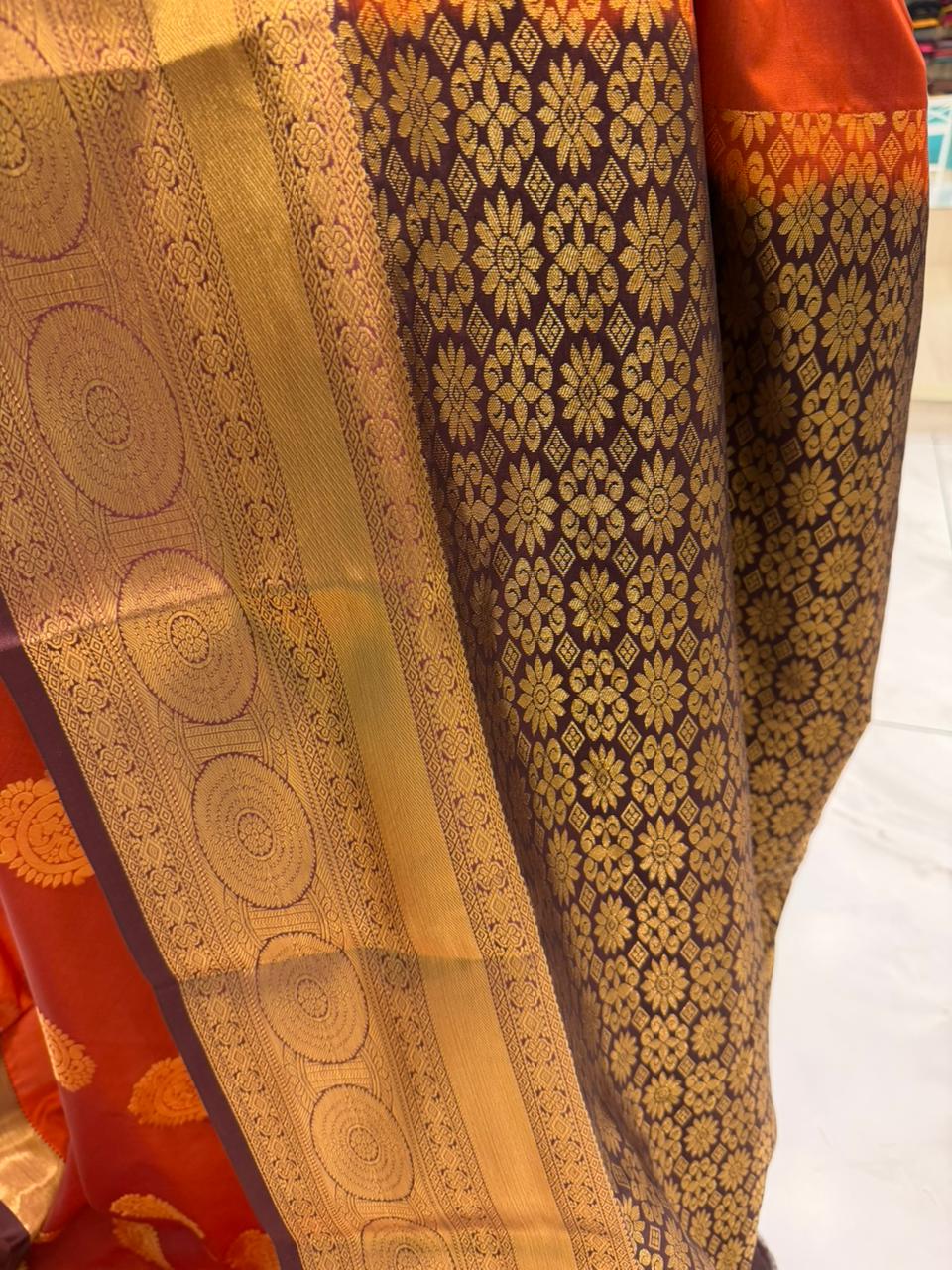 Burnt Orange Saree SLORANGE