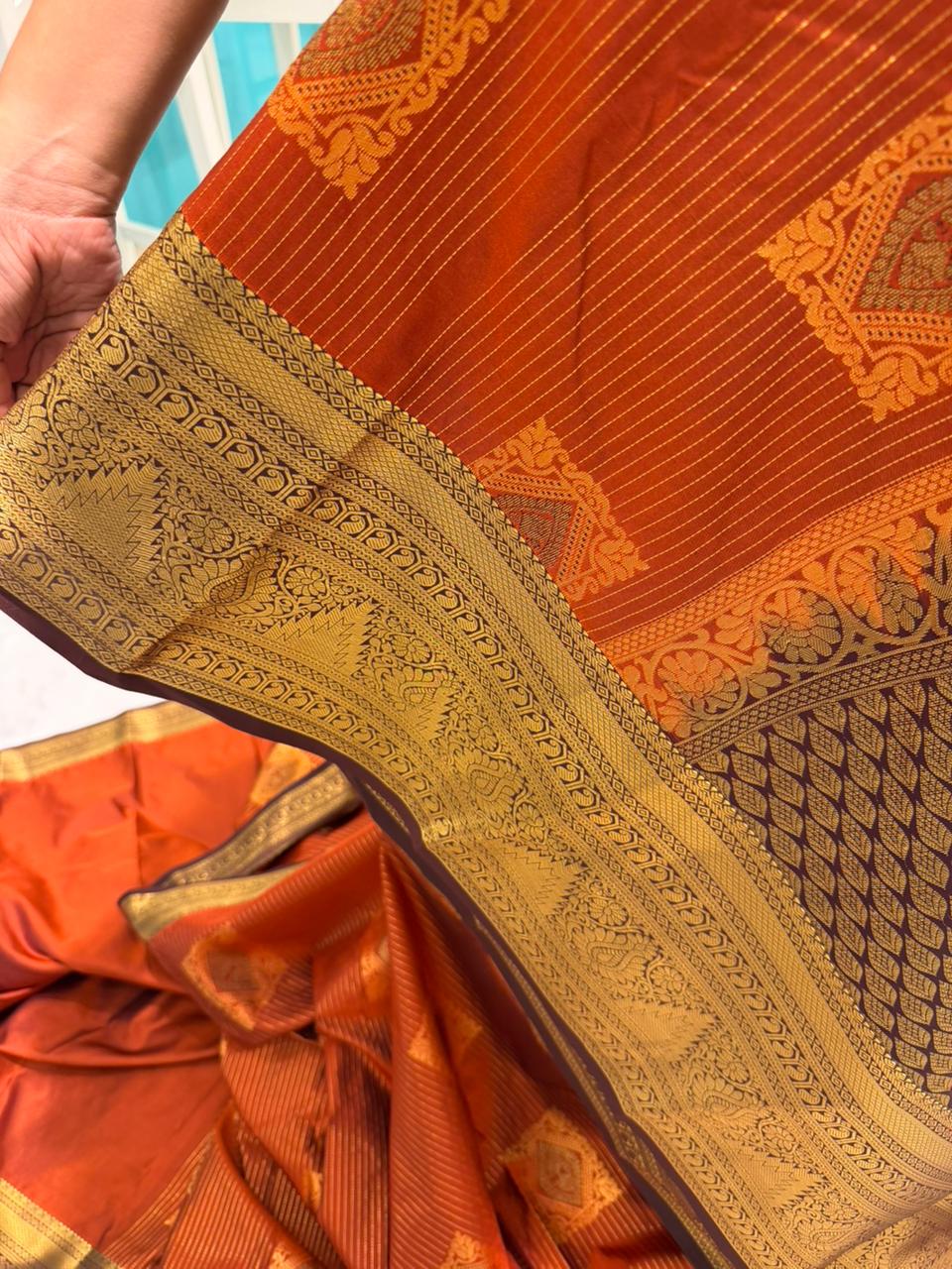 Burnt Orange Saree SLORANGE