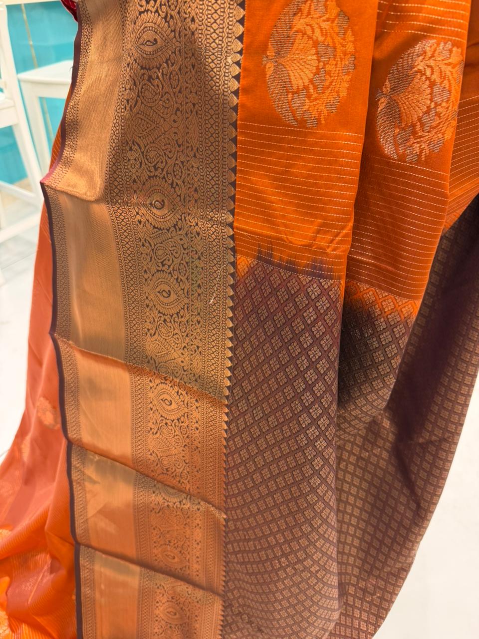 Burnt Orange Saree SLORANGE