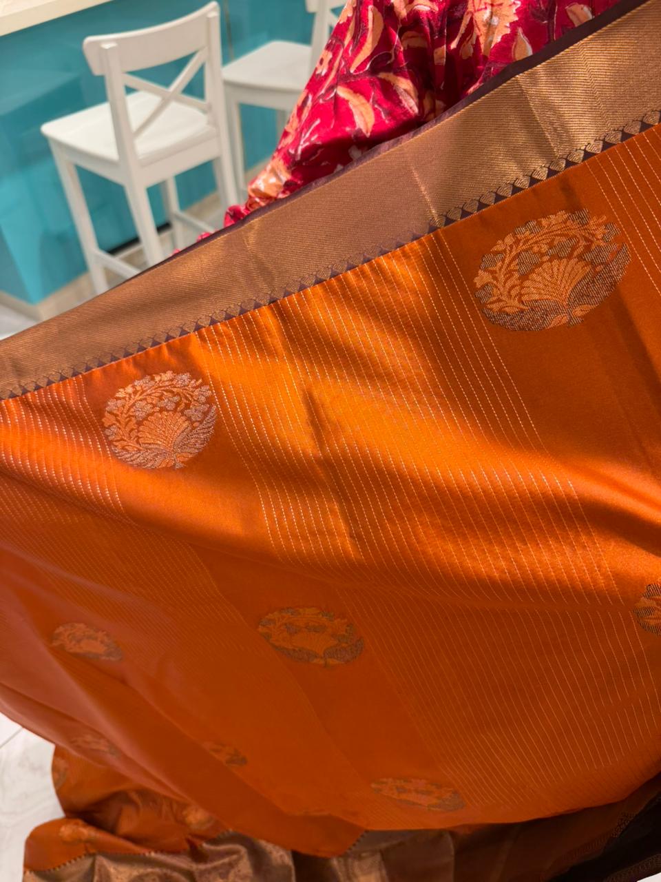Burnt Orange Saree SLORANGE