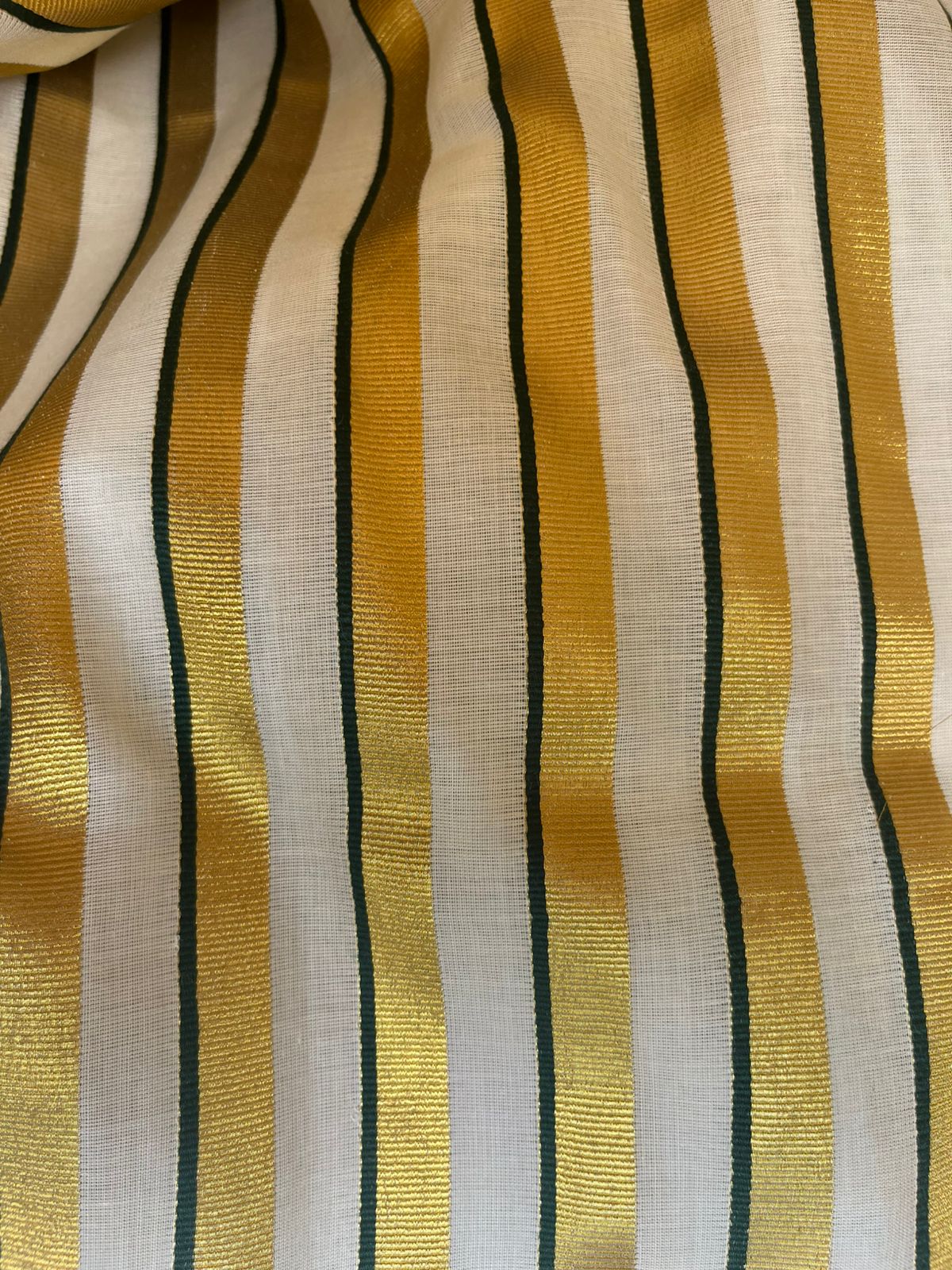 Kerala Cotton Green Puliyilakara Saree SL151
