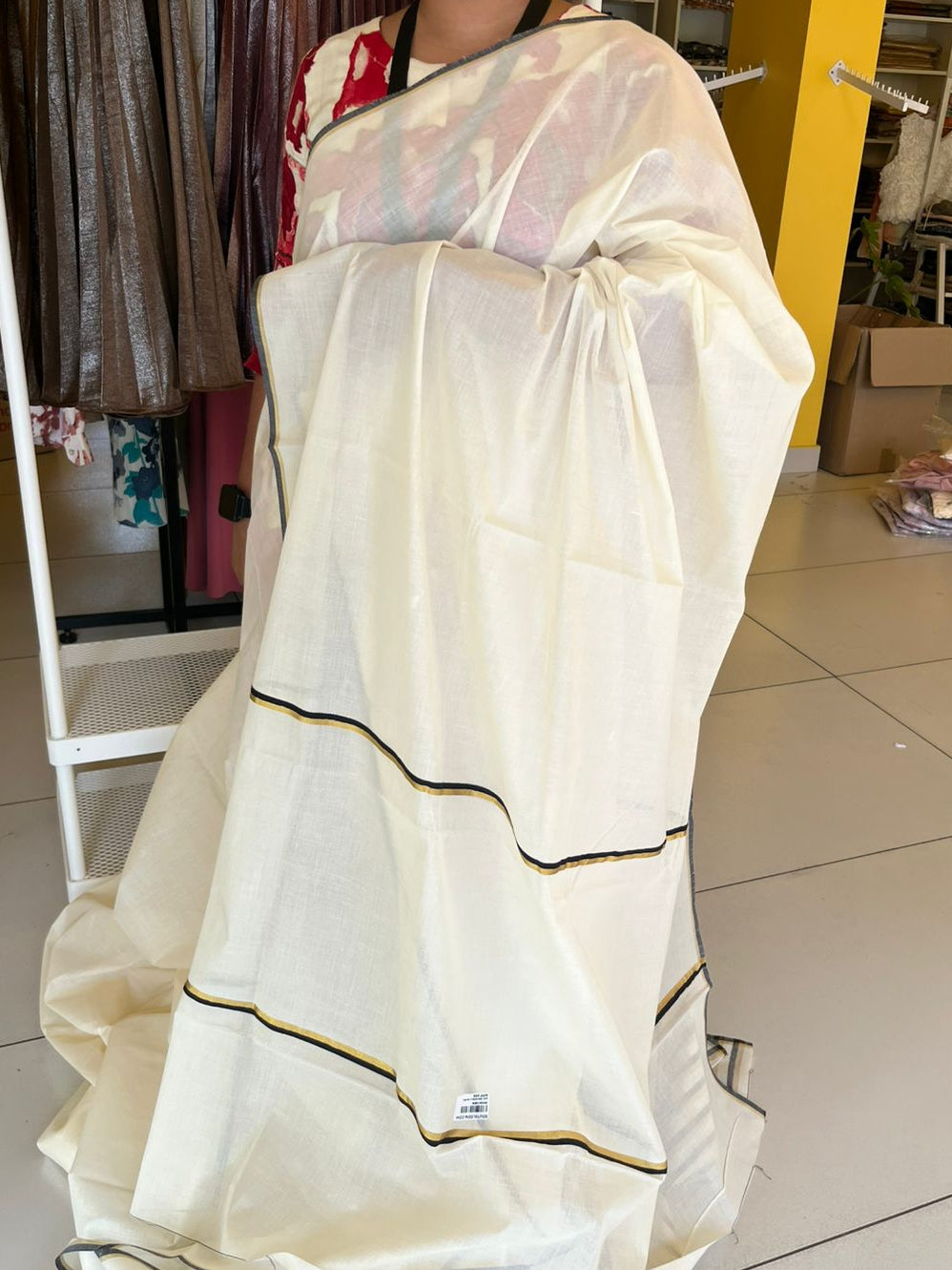 Kerala Black Puliyilakara Saree SL151