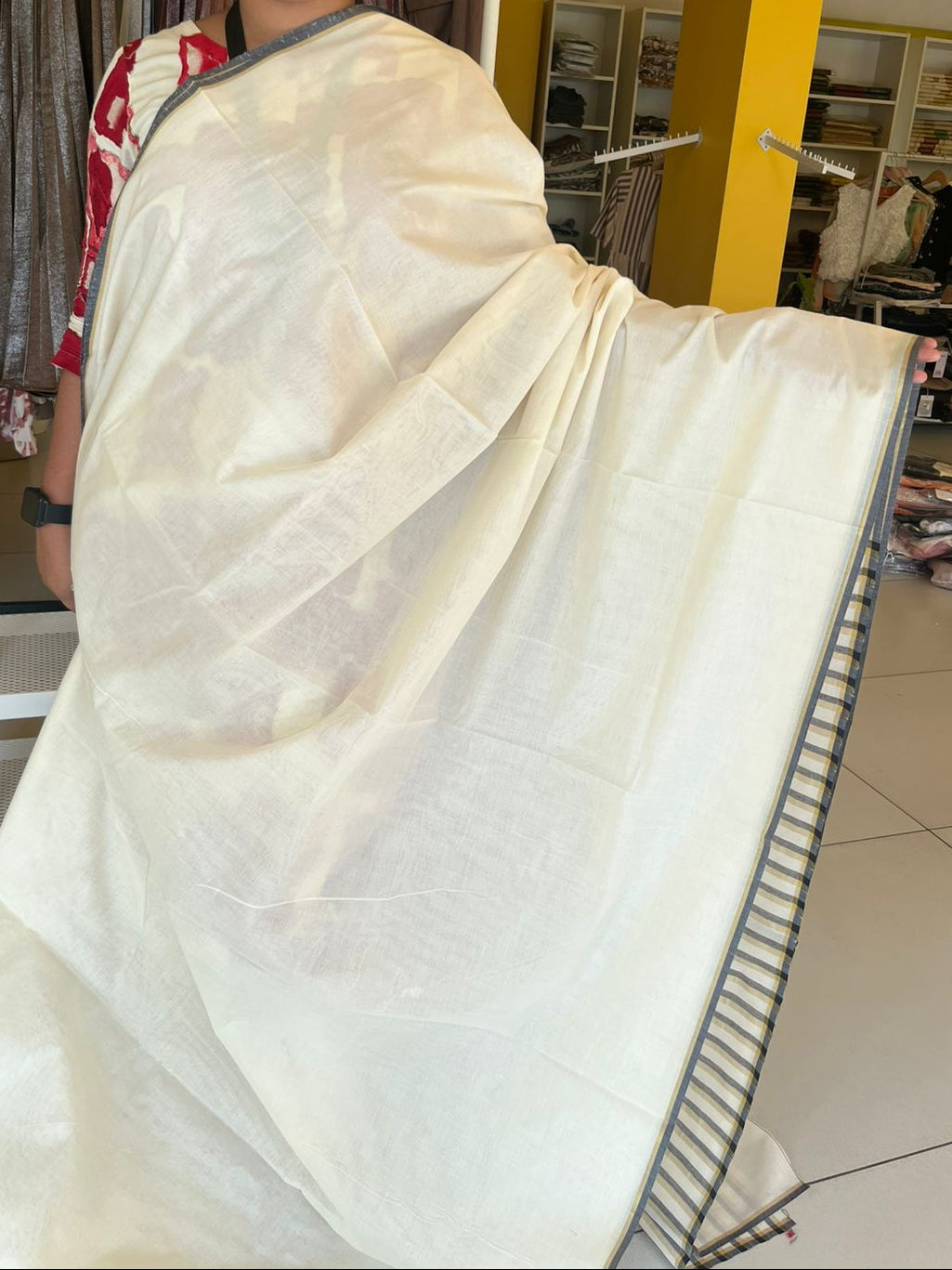 Kerala Black Puliyilakara Saree SL151