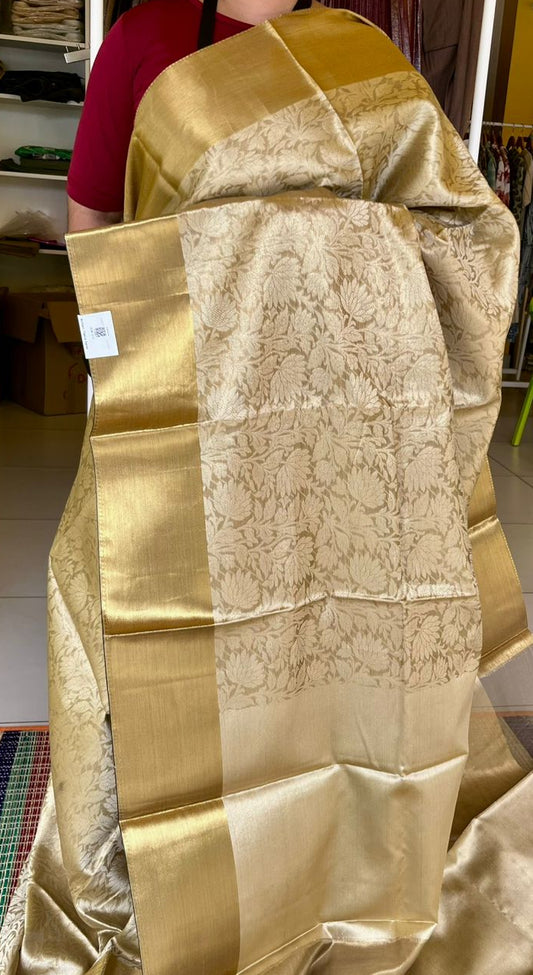 Golden Tissue Saree Sl201