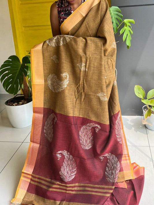 Linen Cotton Saree SL213