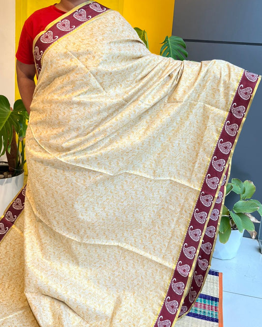Kerala Tissue Saree with Tassels SL221