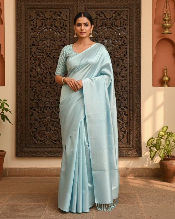 Plain Tissue Saree SL225