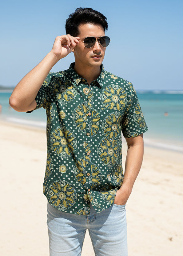 Cotton Printed Half Sleeve Shirt SL234