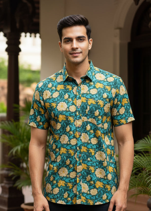 Cotton Printed Half Sleeve Shirt SL234