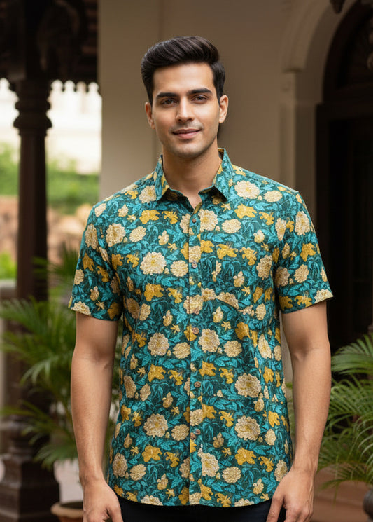 Cotton Printed Half Sleeve Shirt SL234