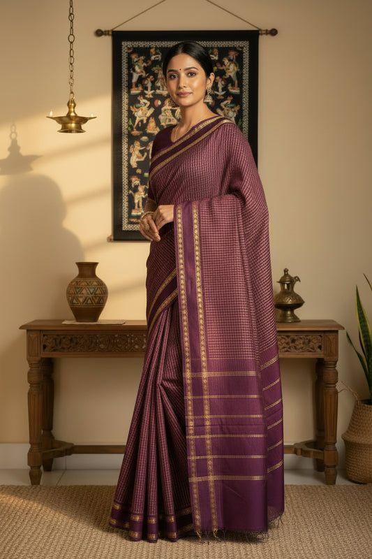 Dark Purple Kalyani Cotton SL236