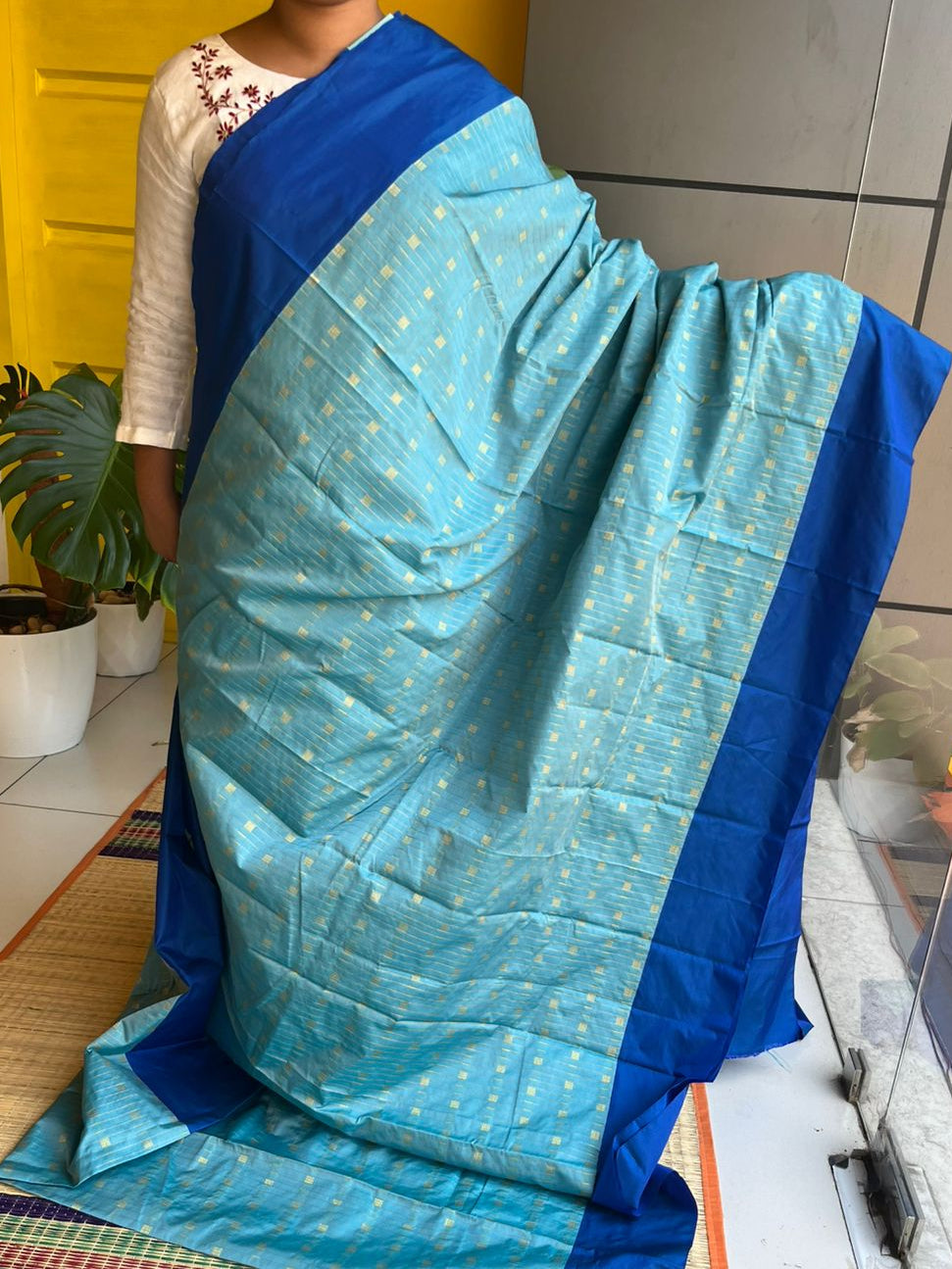 Blue Semi Silk Saree SL248