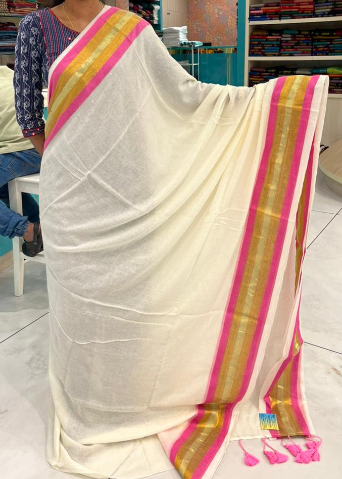 Kerala Mul Cotton Soft Fabric Saree SL215