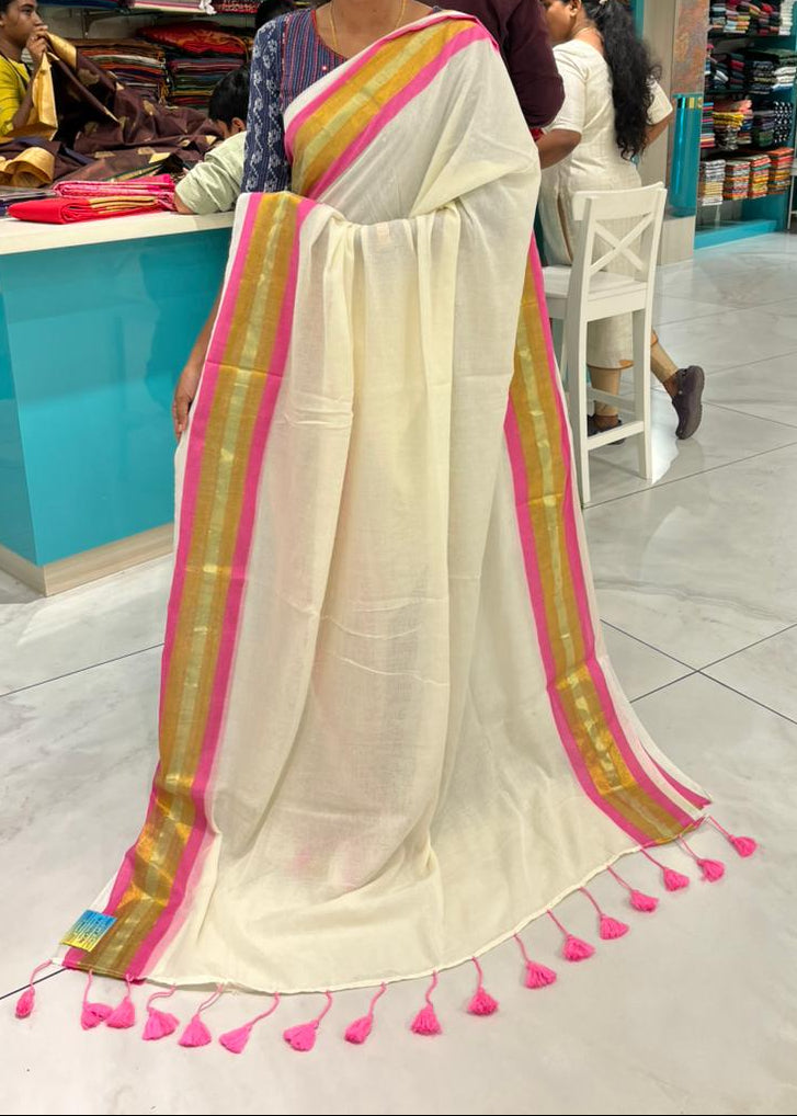 Kerala Mul Cotton Soft Fabric Saree SL215